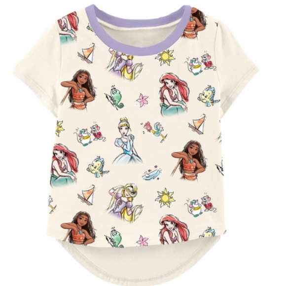 Disney Other - Disney Princess Moana Ariel Cinderella Rapunzel Child T-Shirt